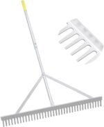 36" wide rake head with a lightweight handle, perfect for garden tools tasks.
