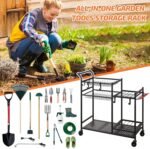 The durable, high-quality construction of the garden tool rack.