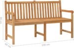 vidaXL 59" patio bench, a perfect piece of garden furniture, offering style and comfort for your backyard.