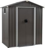 Durable sheds with lockable doors and window for secure garden storage and organization.